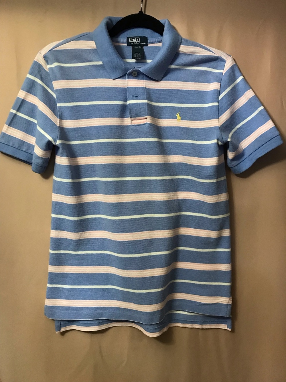 Polo by Ralph Lauren Light Blue & White Striped Kids Polo